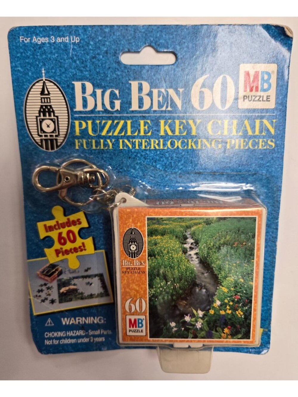 Vintage Big Ben 60 Puzzle Keychain Brand New Old Stock Souvenir London Landmark